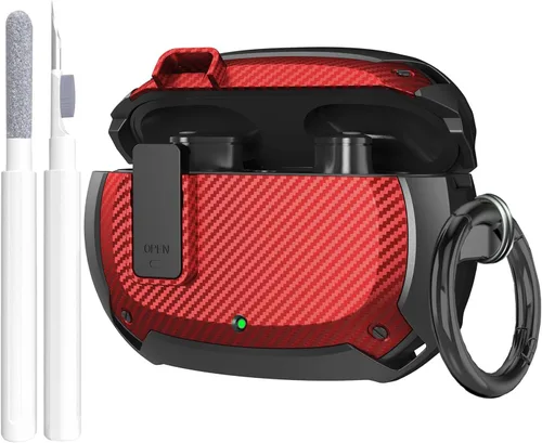 Vista 14 de Beats Studio Buds/Studio Buds+ Funda Protectora 2021/2023 para Hombres Clip de Bloqueo con Kit de Limpieza, GARTOO Beat Studio Bud Plus Funda
