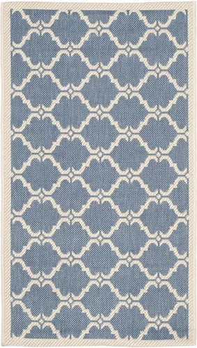 Vista 48 de SAFAVIEH Alfombra lavable al aire libre Courtyard Collection - 9 x 12 pies, beige y terracota, no desprende pelusa y fácil limpieza, ideal