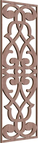 Vista 92 de 9 3/8"W x 24 3/8"H x 1/4"T Bellaire Decorativos Paneles de pared de madera calado, abedul