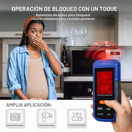 Vista 5 de Medidor EMF Recargable - Azul 2-Azul