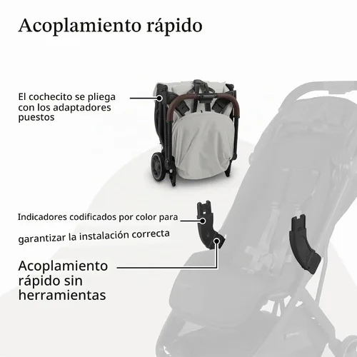 Vista 5 de UPPAbaby Adaptador para Minu V3 – Se adapta a asientos de coche Aria y Mesa – 1 par