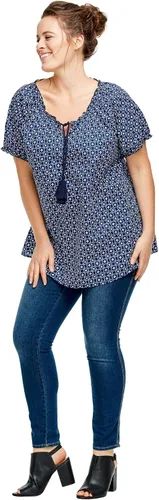 Vista 6 de ellos Blusa campesina con ribete de volantes para mujer, talla grande