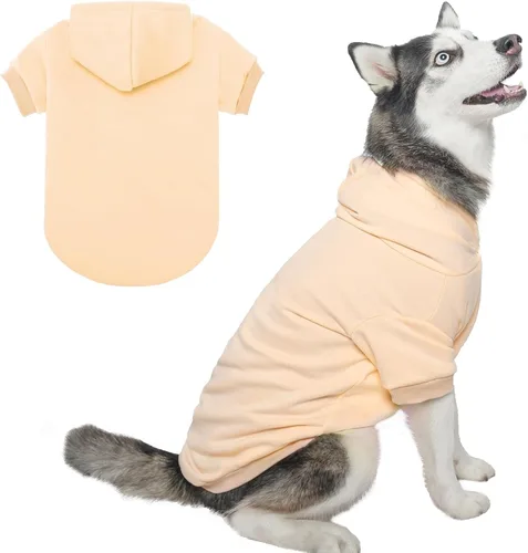 Vista 39 de BINGPET - Sudaderas con capucha de seguridad para perros, suéter para cachorros, abrigos para perros para clima frío, suéter con capucha abrigado
