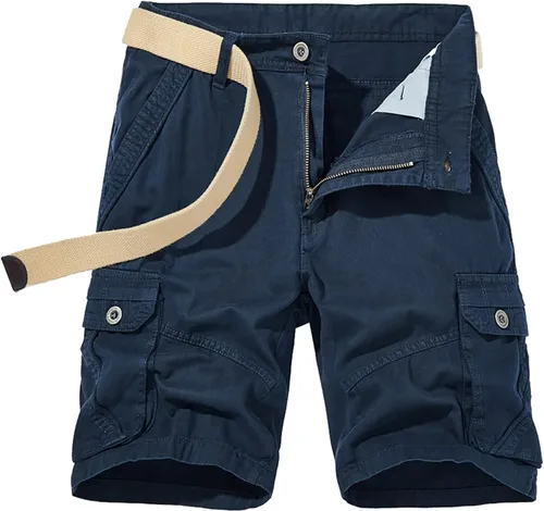 Vista 17 de Men Cargo Shorts Classic Fit Lightweight Ripstop Pants Tactical Outdoor Work Short Trousers with Multi Pocket