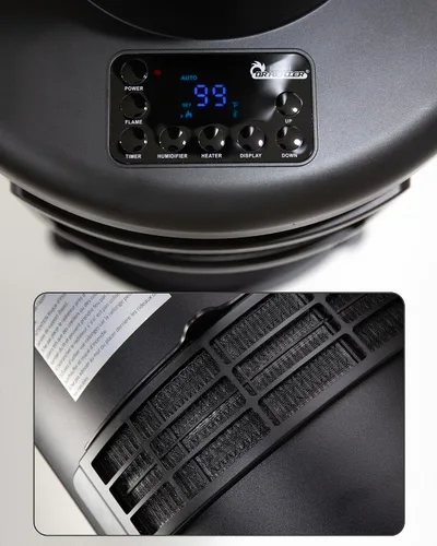 Vista 7 de DR. INFRARED HEATER DR-991 Calentador de Espacio de Chimenea Eléctrica Portátil con Humidificador y Control Remoto, Calor Infrarrojo, Efecto
