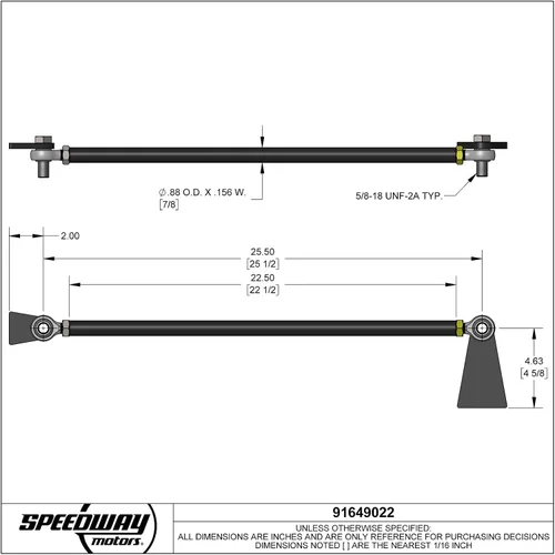 Vista 8 de Kit universal de barra de pista Panhard trasera soldada