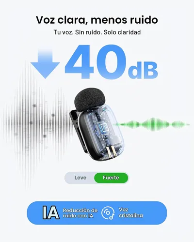 Vista 6 de BOYA Mini 2 Micrófono Lavalier Inalámbrico para iPhone 15/16/17, Teléfono Negro