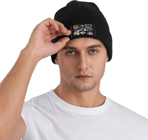 Vista 5 de Soda Rock Band - Gorro de punto estéreo para hombres y mujeres, gorro de punto suave clásico esencial para clima frío, esquí, color negro, Negro