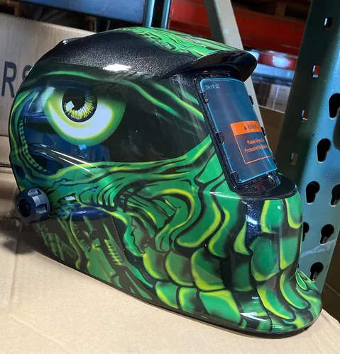Vista 2 de Capucha para casco de soldadura y molienda de oscurecimiento automático