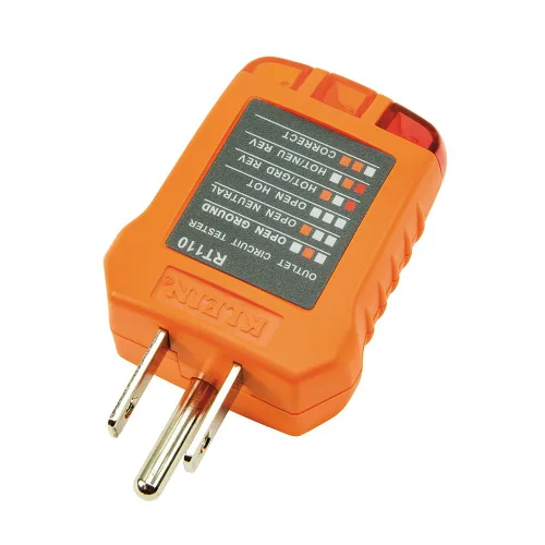 Vista 4 de Klein Tools RT110 - Probador de enchufes, probador de receptáculo eléctrico AC para enchufes norteamericanos