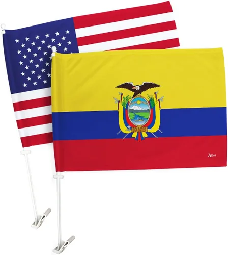 Vista 74 de Paquete de bandera de coche de la Copa del Mundo 2022 de Gales, bandera americana para carros, decoración de automóviles, pancarta pequeña