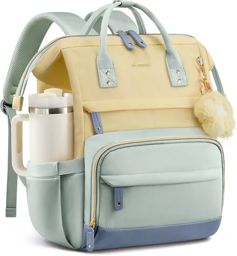 Vista 36 de LOVEVOOK Mochila para laptop para mujer, mochila de trabajo de 15.6 pulgadas con gran capacidad, bolsa de enfermera impermeable, mochila