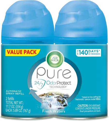 Vista 10 de Air Wick Recambio automático de ambientador en aerosol, 2 unidades, delicias de verano, neutralización de olores, aceites esenciales (paquete de 2)