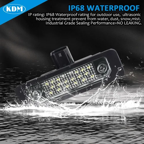 Vista 5 de Ensamble de luz para matrícula LED KDM Compatible con Ford Mustang 2010-2014, Fusion 2006-2012, Taurus 2010-2019, Flex Focus Lincoln Mercury