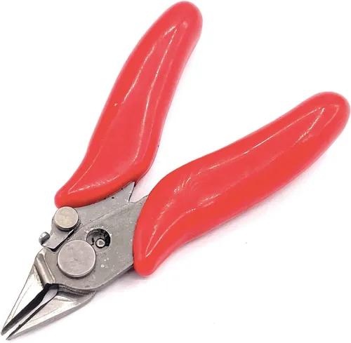 Vista 5 de Pieza de repuesto nuevo mini cortadores de cable de alambre corte lateral alicates al ras con pinzas de bloqueo herramientas manuales