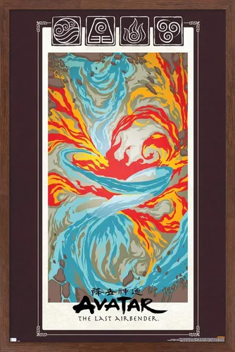 Vista 10 de Nickelodeon Avatar: The Last Airbender - Póster de pared, 22.4 pulgadas de largo x 14.7 pulgadas de ancho, versión enmarcada de madera de granero
