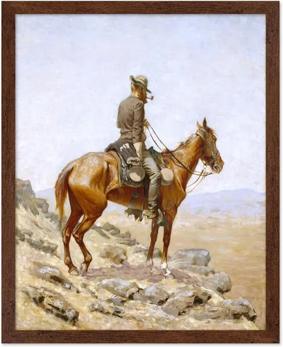 Vista 13 de Poster Master Póster vintage de The Lookout, estampado retro de vaquero, arte occidental, arte del salvaje oeste, arte de equitación, regalo
