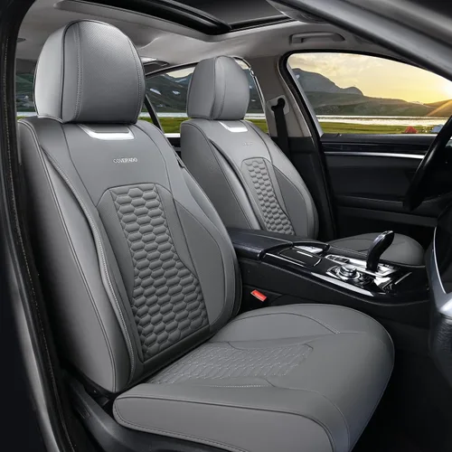 Vista 42 de Coverado - Fundas de asiento delantero de coche, fundas de asiento de cuero de lujo para automóviles, fundas de asiento de automóvil protectoras