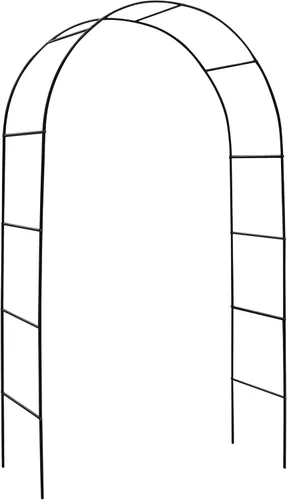 Vista 10 de Cenador de pérgola de metal, enrejado de arco de jardín de flores para exteriores, cenador de jardín de acero para plantas trepadoras, decoración