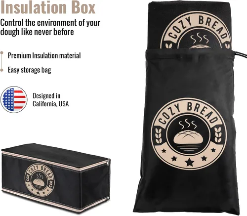 Vista 2 de Caja de fermentación Cozy Bread® Compatible con esterilla de fermentación de 10" x 21" (esterilla térmica no incluida) Marca de EE. UU