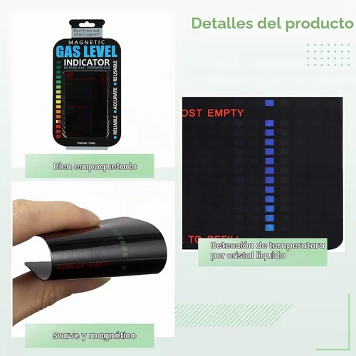 Vista 3 de Homaisson Indicador magnético de nivel de gas de 4 piezas, medidor de tanque de propano reutilizable para cocinas caseras, barbacoas al aire libre