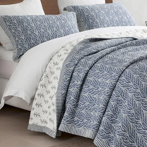 Vista 12 de SahSahCasa Juego de edredón tamaño Queen, juego de ropa de cama 100% algodón, patrón botánico, color liso, elegante, ligero, acolchado para cama