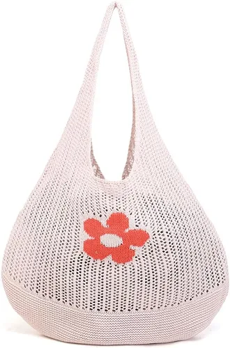 Vista 16 de ENBEI Bolsas bohemias, bolsa de punto de hombro, bolsa de mano Y2K estética, bolso de ganchillo lindo para mujeres, regalos hippie