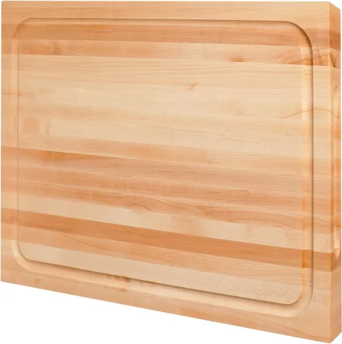 Vista 11 de Tabla de cortar de nogal para cocina, madera dura cultivada en EE.UU., 20 x 15 pulgadas, con asa interior invisible, preacabada con aceite de grado