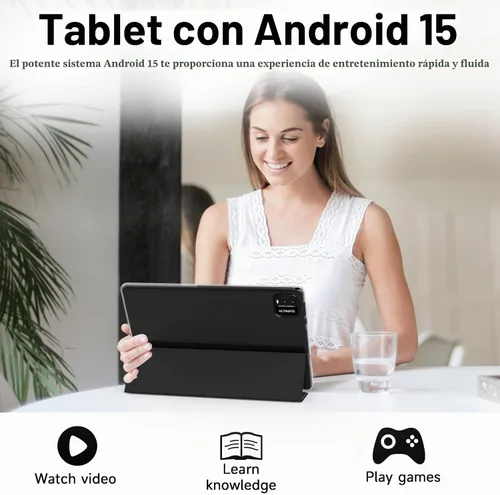 Vista 5 de ATOZEE Tableta Android de 10 Pulgadas con Estuche Protector para Tabletas y Lápiz Táctil Android 15 Tablets 5G WiFi-6 Pantalla IPS Full HD de 1280 *