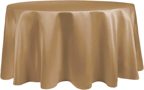 Vista 17 de Ultimate Textile Mantel redondo de satén nupcial de 60 pulgadas, se adapta a mesas de menos de 60 pulgadas de diámetro, berenjena morado berenjena