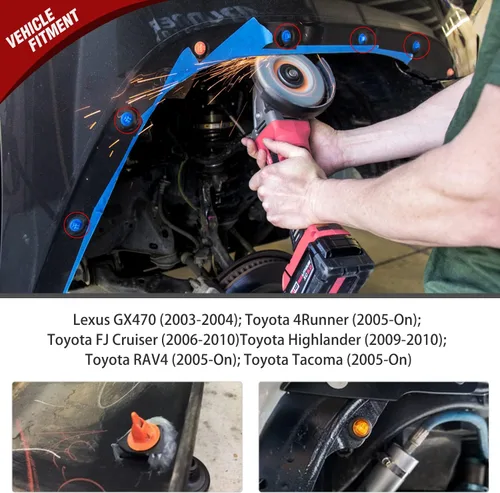 Vista 6 de Nilight 100 piezas de clip de moldeo basculante y clip de moldeo de llanta con sellador para reemplazar Toyota 75495-35010 75397-35010, 2 años