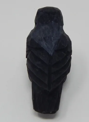 Vista 6 de Selsela Figura de cuervo tallada a mano, estatua de cuervo de pájaro negro rave, escultura, escultura, arte en miniatura, decoración de tallado