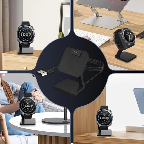 Vista 6 de Soporte de carga para Amazfit T-Rex Ultra 2/Active Max/T-rex 3 Pro/Balance/T-REX3, base de carga magnética para Amazfit T-Rex Ultra 2/Active