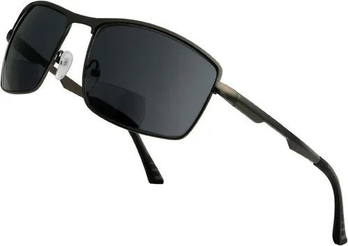 Vista 17 de BFOCO Gafas de sol bifocales con bisagras metálicas y sin tornillos para hombre - Sports Bifocal Sunnies (negro brillante) +1.00