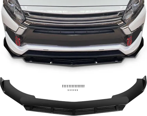 Vista 63 de SCITOO Alerón de borde de parachoques delantero mate negro para Ford Focus ST años 2013-2014 - Spoiler frontal de polipropileno