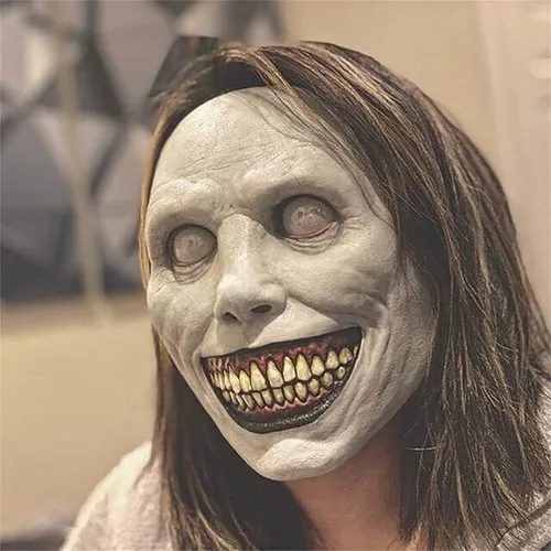 Vista 5 de Máscara aterradora de Halloween para adultos, realista y duradera, de látex natural, espeluznante, máscara de terror para fiesta de cosplay