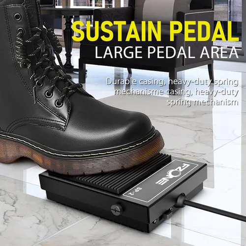 Vista 4 de Pedal de resonancia compacto FZONE para teclados, pianos digitales, sintetizadores, módulos de tono, máquinas de tambor, todo metal, diseño pesado