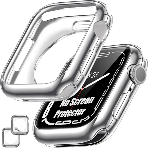 Vista 16 de [Paquete de 2] Funda protectora para Apple Watch SE3/SE2/SE/Series 6/5/4 de Negro+Negro