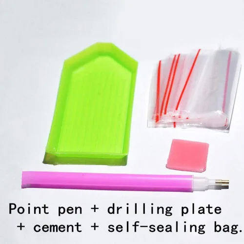 Vista 6 de Pimio Kits de pintura de diamantes 5D para bricolaje, kit de arte de diamantes redondo para adultos principiantes, perfecto para decoración de pared