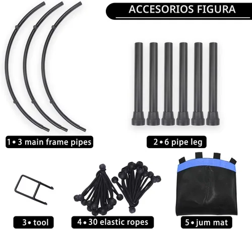 Vista 6 de Newan Mini trampolín silencioso de 40 a 48 pulgadas, trampolín de fitness, bungee rebote, entrenamiento cardiovascular, entrenamiento para adultos
