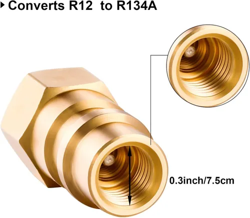 Vista 10 de Mudder 4 piezas R-12 a R-134a Kit de reequipamiento adaptador de CA SAE