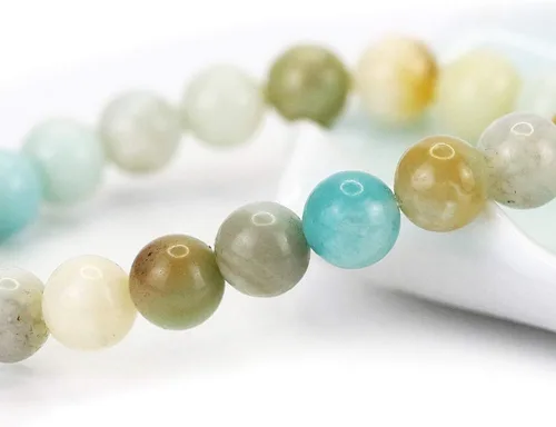 Vista 5 de Clearain Pulsera de Gemas Naturales 8 mm con Cuentas Redondas de Chakra, Cristal de Energía para Reiki, Curación Elástica y Elástica de 7 Pulgadas