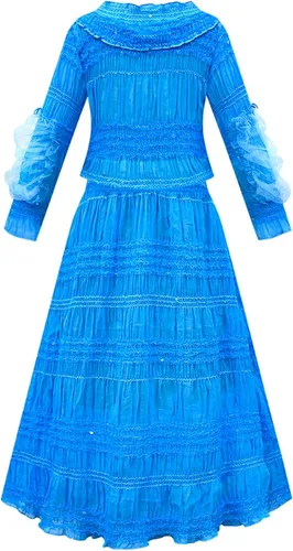 Vista 3 de ROSEZUZU Vestido de disfraz de Sirenita con accesorios para niñas de 4 a 10 años