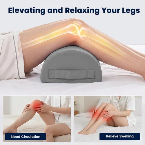 Vista 2 de Almohada de rodilla para dormir de espalda, almohada refrescante para piernas, almohada de espuma viscoelástica debajo de la rodilla para dormir