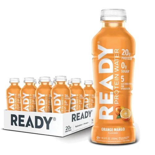 Vista 13 de Ready Protein Water - Agua con 0.53 onzas (15 g) de proteínas de suero de leche, sin azúcar, 12 unidades, 16.9 onzas líquidas cada una.
