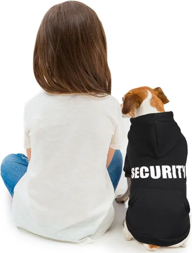 Vista 2 de Suéteres para perros pequeños, suéter de seguridad suave de forro polar cepillado, ropa para mascotas, sudadera con capucha para perro con bolsillo