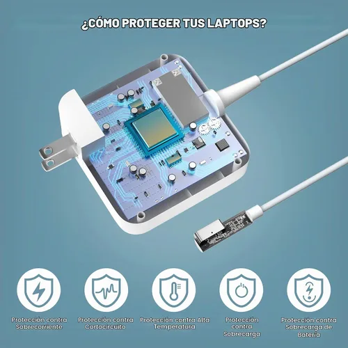 Vista 3 de Adaptador de corriente de 60 W compatible con Mac Book Pro Cargador A1278 A1344 para Mac Book Pro de 13 pulgadas (antes de mediados de 2012) Cable