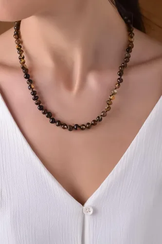 Vista 14 de Amber Necklace for Women - HandMade Baltic Jewelry for Adult - 18 inch - 100% Genuine