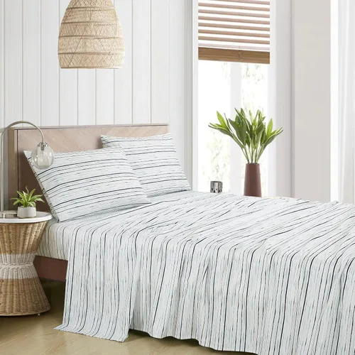 Vista 17 de Chezmoi Collection Juego de sábanas geométricas Lodge de 3 piezas tamaño Twin - Multicolor azul con estampado de diamante, microfibra cepillada