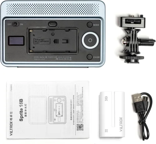 Vista 6 de VILTROX Panel de luz LED RGB 15C, control de teléfono inteligente 360° a todo color en la cámara, iluminación de fotografía LED con zapata fría